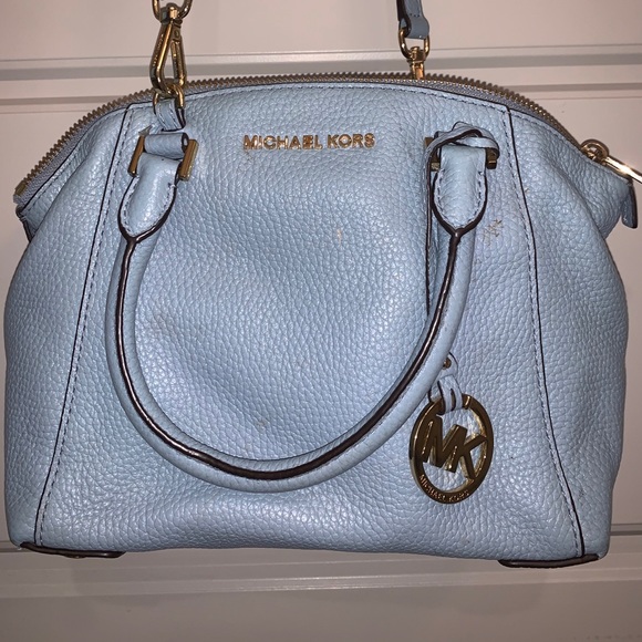 michael kors sky blue cross body bag - Picture 1 of 3
